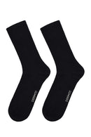 Men's Black Cotton Long Socks | Derimod Men's Black Cotton Long Socks | Derimod
