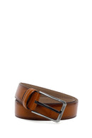Men's Tan Leather Belt | Derimod Men's Tan Leather Belt | Derimod