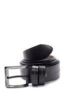 Men's Anthracite Leather Belt | Derimod Men's Anthracite Leather Belt | Derimod