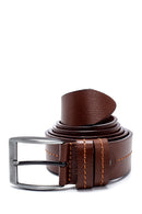 Men's Tan Leather Belt | Derimod Men's Tan Leather Belt | Derimod