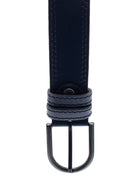 Men's Navy Blue Leather Belt | Derimod Men's Navy Blue Leather Belt | Derimod