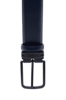 Men's Navy Blue Leather Belt | Derimod Men's Navy Blue Leather Belt | Derimod