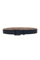 Men's Navy Blue Leather Belt | Derimod Men's Navy Blue Leather Belt | Derimod