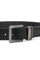 Men's Black Leather Belt | Derimod Men's Black Leather Belt | Derimod