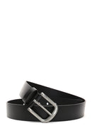 Men's Black Leather Belt | Derimod Men's Black Leather Belt | Derimod