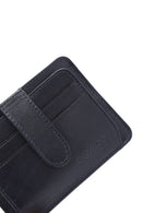 Men's Navy Blue Leather Card Holder | Derimod Men's Navy Blue Leather Card Holder | Derimod