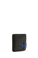 Men's Black Blue Leather Card Holder | Derimod Men's Black Blue Leather Card Holder | Derimod