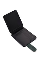 Men's Black Green Leather Card Holder | Derimod Men's Black Green Leather Card Holder | Derimod