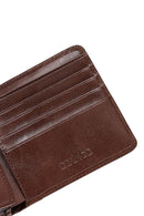 Men's Brown Leather Wallet | Derimod Men's Brown Leather Wallet | Derimod