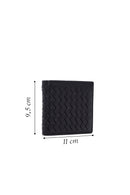 Men's Black Braided Leather Wallet | Derimod Men's Black Braided Leather Wallet | Derimod