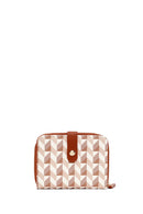 Woman Beige Printed Wallet | Derimod Woman Beige Printed Wallet | Derimod