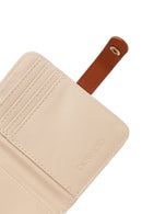 Woman Beige Printed Wallet | Derimod Woman Beige Printed Wallet | Derimod