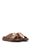 Women's Bronze Comfort Slippers | Derimod Women's Bronze Comfort Slippers | Derimod