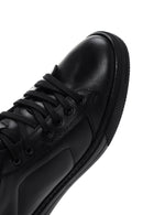Erkek Siyah Deri Bilekli Sneaker | Derimod Erkek Siyah Deri Bilekli Sneaker | Derimod