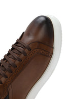 Men's Tan Lace-up Leather Sneaker | Derimod Men's Tan Lace-up Leather Sneaker | Derimod