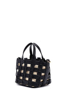 Woman Black Long Strap Knitted Shoulder Bag | Derimod Woman Black Long Strap Knitted Shoulder Bag | Derimod
