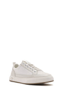 Erkek Beyaz Bağcıklı Deri Sneaker | Derimod Erkek Beyaz Bağcıklı Deri Sneaker | Derimod
