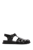 Women's Black Ankle Strap Leather Sandals | Derimod Women's Black Ankle Strap Leather Sandals | Derimod