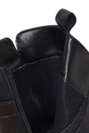 Woman Black Zip Closure Chunky-heeled Leather Boots | Derimod Woman Black Zip Closure Chunky-heeled Leather Boots | Derimod