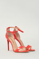 Women's Red Faux Leather Sandals | Derimod Women's Red Faux Leather Sandals | Derimod