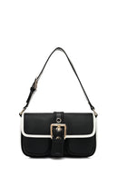 Women's Black Buckle Detailed Shoulder Bag | Derimod Women's Black Buckle Detailed Shoulder Bag | Derimod