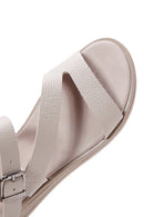 Kadın Vizon Deri Comfort Sandalet | Derimod Kadın Vizon Deri Comfort Sandalet | Derimod
