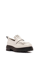ACBC x Derimod Women's Cream Thick Sole Masculine Loafer | Derimod ACBC x Derimod Women's Cream Thick Sole Masculine Loafer | Derimod