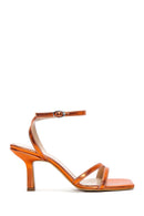 Women's Orange Ankle Strap Heel Sandals | Derimod Women's Orange Ankle Strap Heel Sandals | Derimod