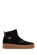 Kadın Siyah Süet Deri Bilekli Sneaker | Derimod Kadın Siyah Süet Deri Bilekli Sneaker | Derimod