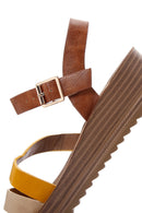 Women's Tan Ankle Strap Thick Soled Sandals | Derimod Women's Tan Ankle Strap Thick Soled Sandals | Derimod