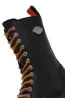 Harley Davidson Women's Black Brigett Leather Thick Soled Zippered Boots | Derimod Harley Davidson Women's Black Brigett Leather Thick Soled Zippered Boots | Derimod