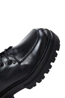 Women's Black Thick Soled Leather Boots | Derimod Women's Black Thick Soled Leather Boots | Derimod