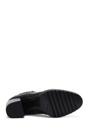 Women's Black Leather Heeled Chelsea Boots | Derimod Women's Black Leather Heeled Chelsea Boots | Derimod
