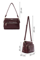 Women's Claret Red Long Strap Crocodile Crossbody Bag | Derimod Women's Claret Red Long Strap Crocodile Crossbody Bag | Derimod