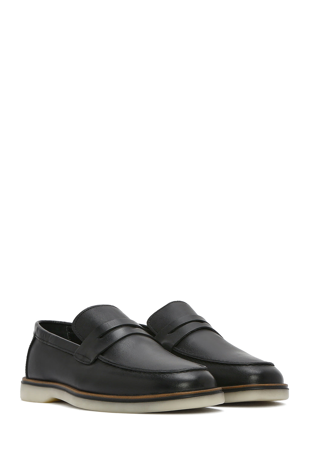 Erkek Siyah Deri Casual Loafer