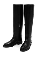 Women's Black Zippered Leather Boots | Derimod Women's Black Zippered Leather Boots | Derimod