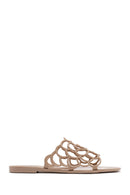 Women's Beige Patterned Jelly Slippers | Derimod Women's Beige Patterned Jelly Slippers | Derimod