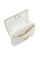 Geox Women's White Liliane Long Strap Leather Crossbody Bag | Derimod Geox Women's White Liliane Long Strap Leather Crossbody Bag | Derimod