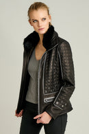 Anabella Women's Leather Jacket | Derimod Anabella Women's Leather Jacket | Derimod