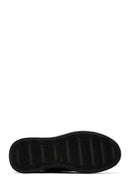 Erkek Siyah Bağcıklı Deri Sneaker | Derimod Erkek Siyah Bağcıklı Deri Sneaker | Derimod
