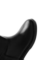 Women's Black Zippered Leather Boots | Derimod Women's Black Zippered Leather Boots | Derimod