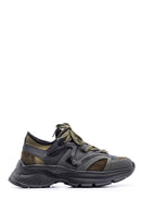 Erkek Süet Detaylı Deri Sneaker | Derimod Erkek Süet Detaylı Deri Sneaker | Derimod