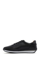 Men's Black Lace-Up Leather Casual Sneaker | Derimod Men's Black Lace-Up Leather Casual Sneaker | Derimod