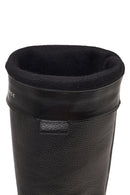 Women's Black Thick-Soled Leather Boot | Derimod Women's Black Thick-Soled Leather Boot | Derimod