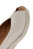 Women's Cream Ankle Buckle Wedge Heel Leather Espadrille Sandals | Derimod Women's Cream Ankle Buckle Wedge Heel Leather Espadrille Sandals | Derimod