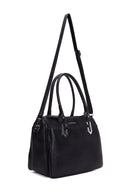 Woman Black Long Strap Printed Shoulder Bag | Derimod Woman Black Long Strap Printed Shoulder Bag | Derimod