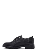 Woman Black Laced Leather Oxford Shoes | Derimod Woman Black Laced Leather Oxford Shoes | Derimod