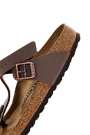 Birkenstock Women's Brown Birko-Flor Nubuck Flip Flops | Derimod Birkenstock Women's Brown Birko-Flor Nubuck Flip Flops | Derimod