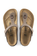 Birkenstock Women's Brown Birko-Flor Nubuck Flip Flops | Derimod Birkenstock Women's Brown Birko-Flor Nubuck Flip Flops | Derimod