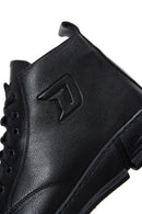 Men's Black Leather Zippered Boots | Derimod Men's Black Leather Zippered Boots | Derimod